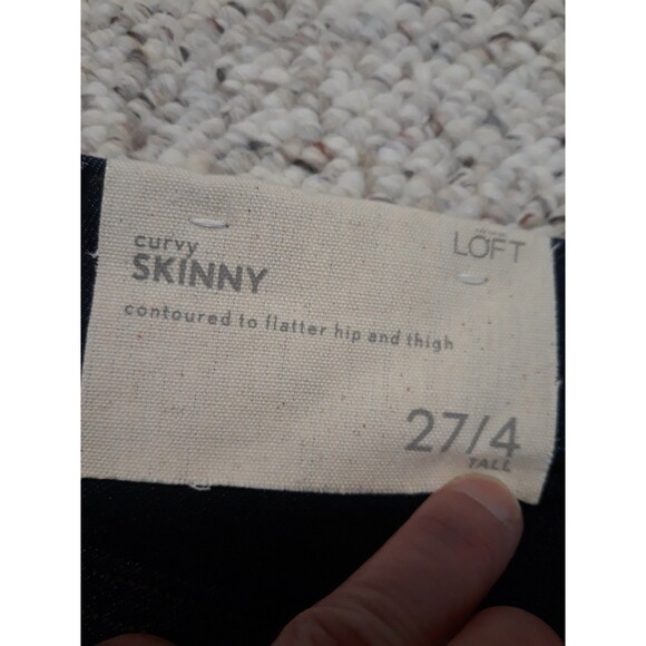 NWT Loft By Ann Taylor Curvy Skinny Jeans Classic Dark Indigo Wash Size 27/4 - Picture 8 of 11